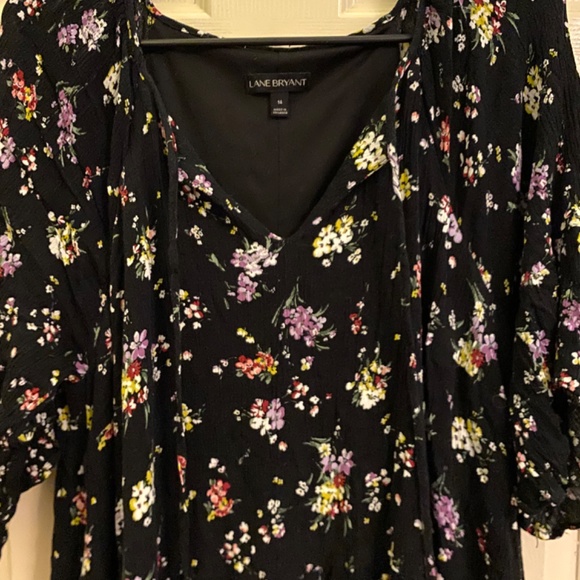 Lane Bryant Key Hole Floral Knee-Length Dress - Picture 2 of 5